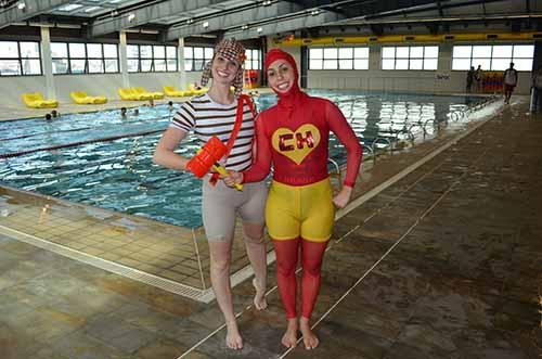 Chaves Nayara e Chapolin Lara de volta à piscina / Foto: MVP Sports